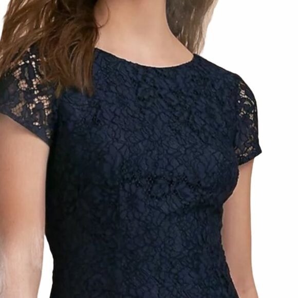 BHLDN Donna Morgan Deja Dress in Navy Blue Size 2 NWOT - Picture 2 of 10